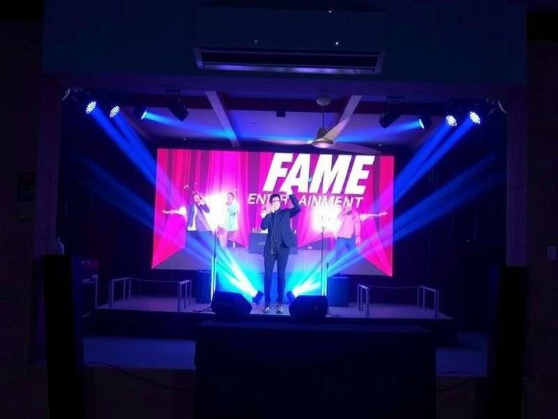 Modern film production studio with equipment